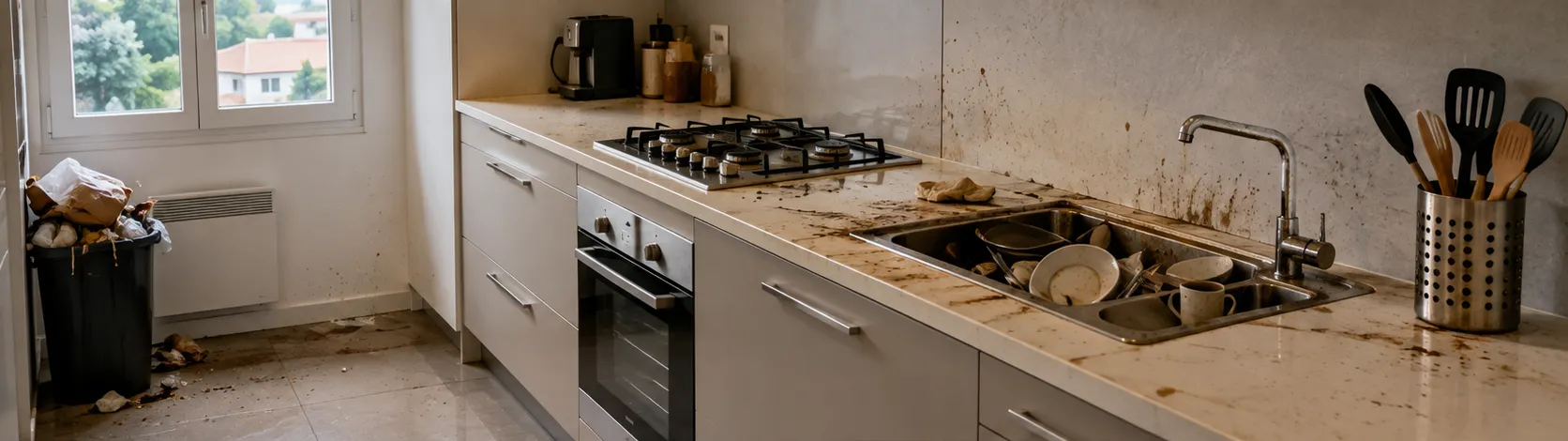 Cuisine avant le nettoyage
